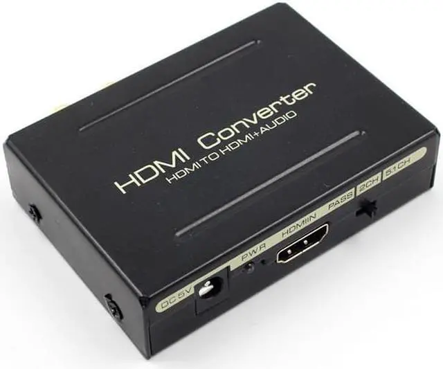 Alt view image 2 of 4 - HDMI to HDMI Optical + SPDIF + RCA L/R Extractor Converter Audio Splitter Adapter 1080P EU US UK AU Plug AC Power Adapter P0