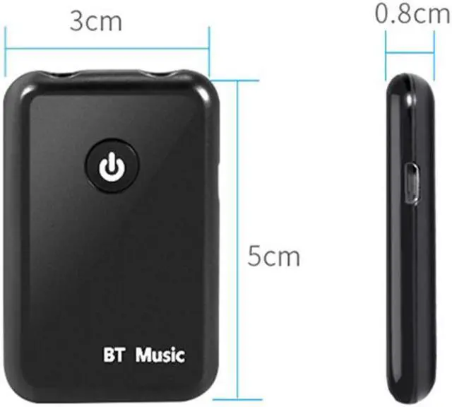 Alt view image 2 of 6 - kebidu Bluetooth V4.2 Transmitter Receiver 3.5mm Stereo 2 in 1 Wireless Music Audio Adapter for TV Headphones Speaker