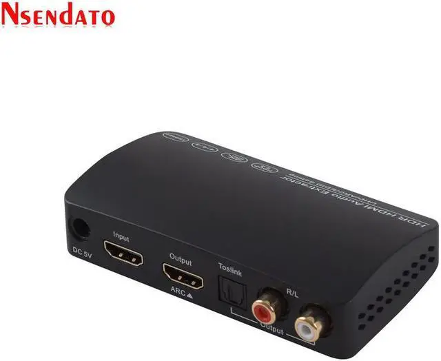 Alt view image 3 of 6 - 1 In 1 Out HDR UHD HDMI 2.0 Audio Extractor Switcher 4k 60HZ HDR HDMI2.0 Audio Extractor Adapter with ARC EDID For PS4 DVD HDTV