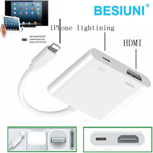 Main image of Lighting to HDMI / HDTV TV Digital Cable Adapter for Apple iPhone 5 5s 6 6s iPad Lightning Digital AV Adapter for iPhone 7 7plus