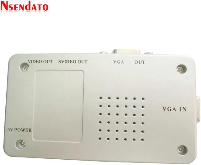 Alt view image 3 of 6 - Universal PC Converter Box VGA to TV AV RCA Composite Video Converter Adapter S-Video Switch Box for Computer Laptop NTSC PAL
