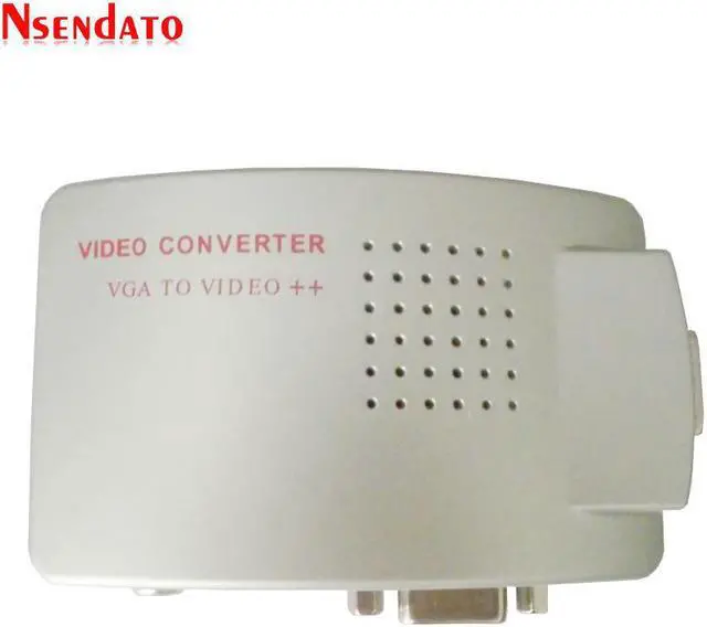 Alt view image 2 of 6 - Universal PC Converter Box VGA to TV AV RCA Composite Video Converter Adapter S-Video Switch Box for Computer Laptop NTSC PAL