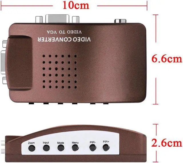 Alt view image 6 of 6 - RCA AV Composite Video S-Video set-top-box PC To VGA input TV / LCD Display Monitor / Video Converter Adapter Switch Box