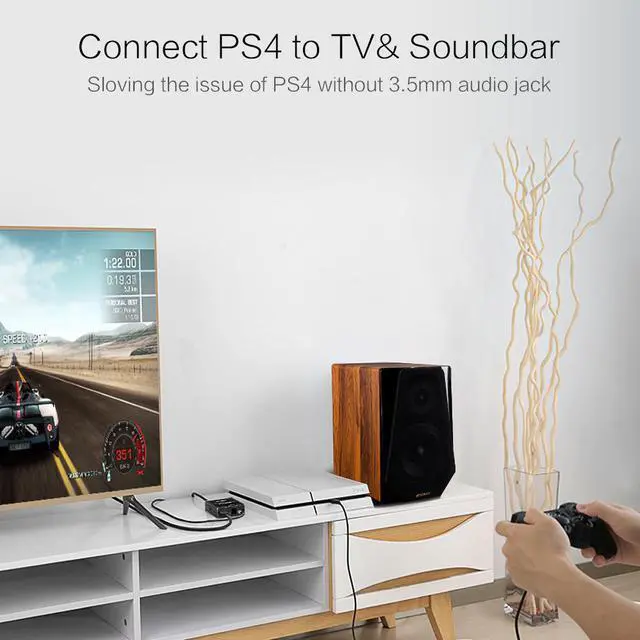 Alt view image 3 of 6 - Hdmi audio extractor HDMI to HDMI and Optical TOSLINK SPDIF + 3.5mm Stereo Audio Extractor Converter HDMI Audio Splitter Adapter