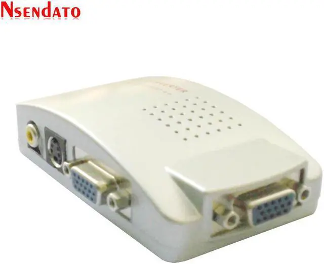 Main image of Universal PC Converter Box VGA to TV AV RCA Composite Video Converter Adapter S-Video Switch Box for Computer Laptop NTSC PAL