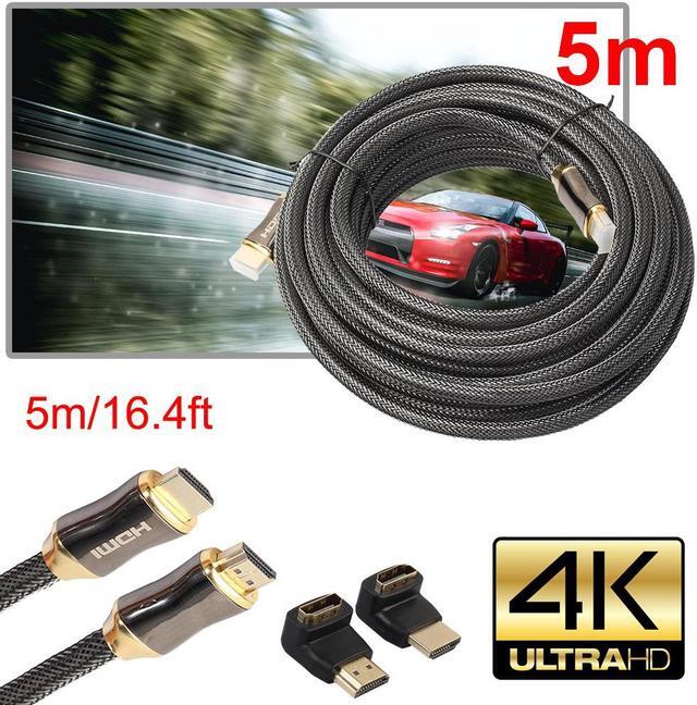 Alt view image 5 of 6 - HDMI Wire 1m/1.5m/2m/3m/5m/10m Ultra HD HDMI Cable V2.0 + Ethernet HDTV 2160p 4K 3D+90 270 degree Adapter Male to Male Cables