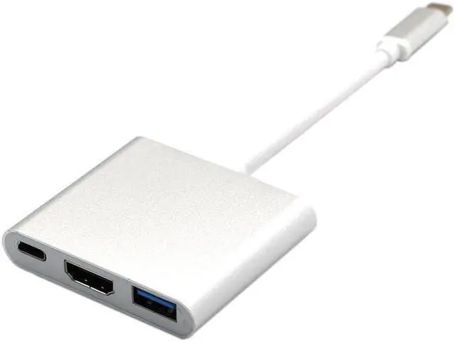 Alt view image 6 of 6 - USB 3.1 Type C Thunderbolt 3 TO HDMI USB 3.0 multi-port Adapter Dongle Dock Cable for  Macbook Pro Mouse Keyboard TV Phone