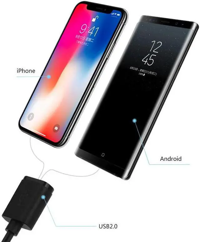 Alt view image 3 of 6 - HD 1080P USB to HDMI Cable For iPhone 8 X 7 6s Plus Samsung Galaxy S8 Android Phones TV Video Audio Adapter HDMI Cable