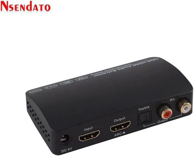 Alt view image 4 of 6 - 1 In 1 Out HDR UHD HDMI 2.0 Audio Extractor Switcher 4k 60HZ HDR HDMI2.0 Audio Extractor Adapter with ARC EDID For PS4 DVD HDTV