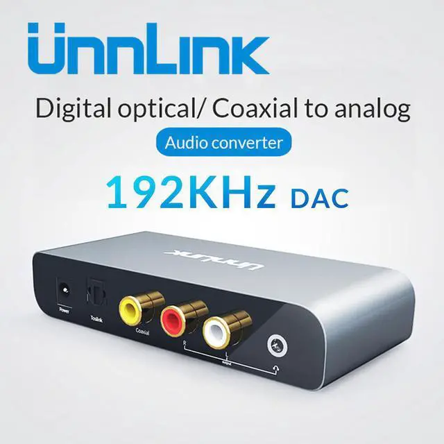 Main image of Digital to Analog Audio Adapter 192KHz 24Bit DAC SPDIF Optical Toslink Coaxial to RCA 3.5 jack for Smart TV Box DVD ps4 xbox