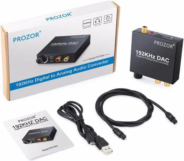 Alt view image 6 of 6 - 192kHz DAC Converter Digital Optical Coaxial Toslink to Analog L/R RCA 3.5mm Jack Audio Converter Adapter With Volume Control