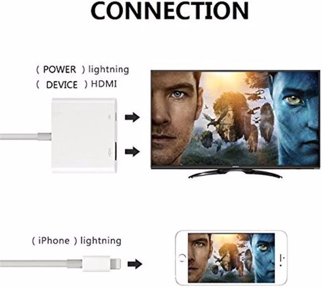 Alt view image 6 of 6 - Lighting to HDMI / HDTV TV Digital Cable Adapter for Apple iPhone 5 5s 6 6s iPad Lightning Digital AV Adapter for iPhone 7 7plus