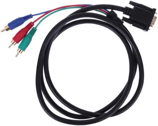 Main image of 1.5M 5Ft Vga To Tv 3 Rca Component Av Premium Version Audio Cable Adapter Cable Copper For Pc Laptop Tv Rgb Display System