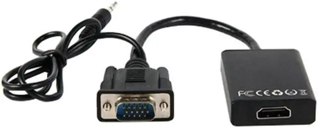 Alt view image 2 of 4 - Larryjoe 2018 est 0.15m VGA to HDMI Converter Cable Adapter with Audio 1080P VGA HDMI Adapter for PC Laptop to HDTV Projector