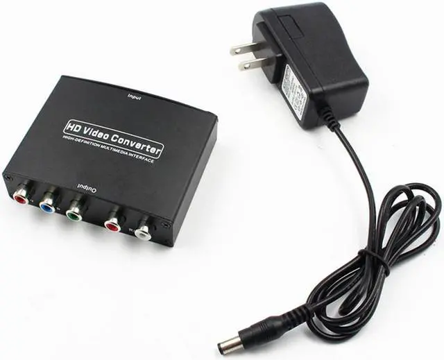 Main image of RGB Component (YPbPr) video + R/L audio Adapter Converter HD TV to HDMI 1080P WP Main Unit And 5V DC Power Supply #F30NT02