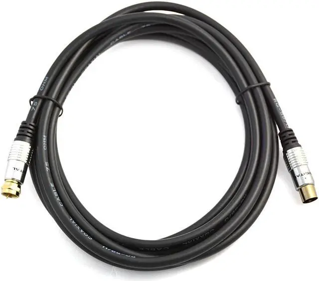 Alt view image 2 of 6 - DANSPEED 0.3m/1.5m/2m/3m/5m 9.5mm TV Satellite Antenna Cable Male to F Type Male Coax Adapter Cable