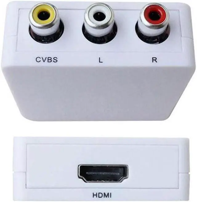Alt view image 6 of 6 - RCA to HDMI 720P 1080P Up Scaler AV2HDMI Mini AV to HDMI Signal Converter Adapter for TV,VHS VCR,DVD Records,+USB Cable+Gift Box