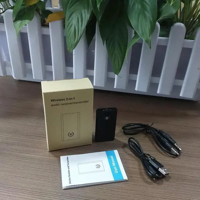 Alt view image 5 of 6 - B9 Wireless Bluetooth Transmitter Receiver 3.5mm Stereo Audio Adapter Output for Headphones TV PC 2 in 1 Transceiver Adapter