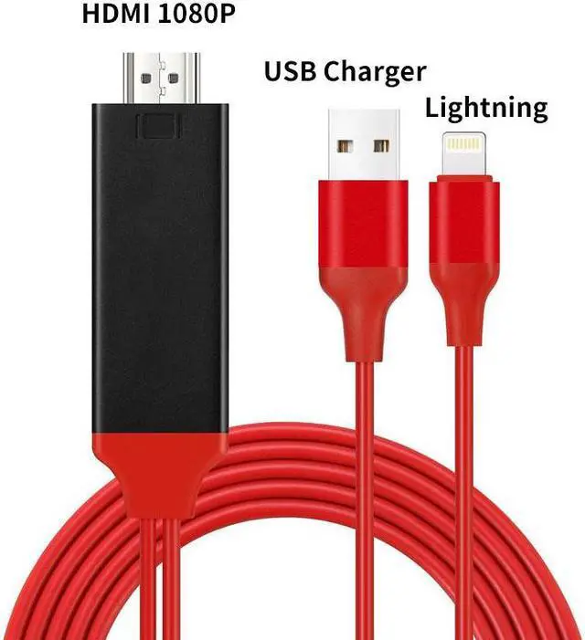 Alt view image 4 of 6 - 8 Pin to HDMI Cable HDTV TV Digital AV Adapter USB HDMI 1080P Smart Converter Cable for iPhone X 8 7 7Plus 6S 6 5S IOS 8.0+