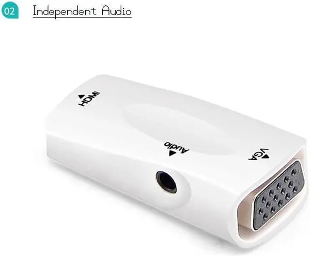 Alt view image 4 of 5 - Male to VGA 15 Pin Female Adapter Audio Cable Converter FHD 1080P 720P 480P For PC Laptop TV Box Computer Display Projector