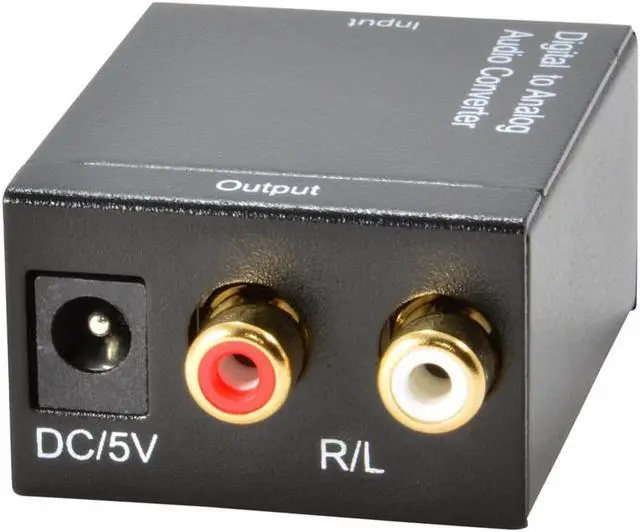 Alt view image 3 of 6 - EMK Digital to Analog Audio Converter Optical Fiber Coaxial RCA Toslink Signal to Analog Audio TV Converter Adapter for DVD