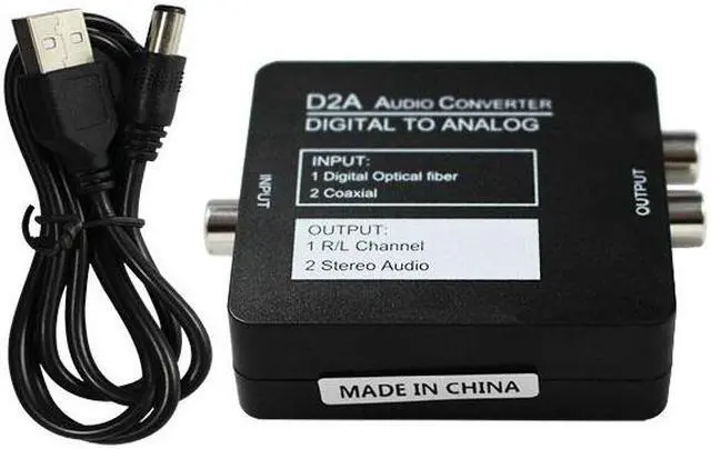 Main image of Digital to Analog Audio Converter Amplifier Decoder Optical Fiber Coaxial Signal to Analog Stereo Audio Adapter 3.5MM Jack 2*RC