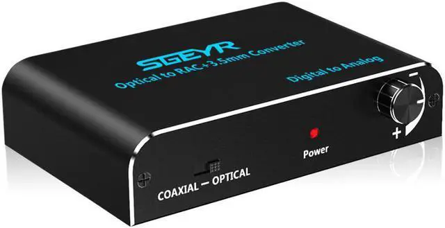 Main image of 3.5mm Audio Converter,Digital to Analog Converter Coaxial Toslink to RCA 3.5mm Jack Adapter with Optical cable Volume Control