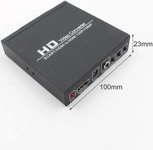 Alt view image 6 of 6 - SCART+HDMI to HDMI Converter Video Signal Adapter Support HD 1080P/720P for Smart TV PC Laptop Projector