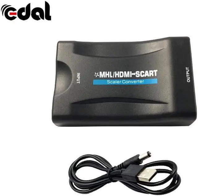 Alt view image 3 of 6 - Universal 1080P HDMI To SCART Video Stereo Audio Converter Adapter For Sky Box HD TV DVD STB