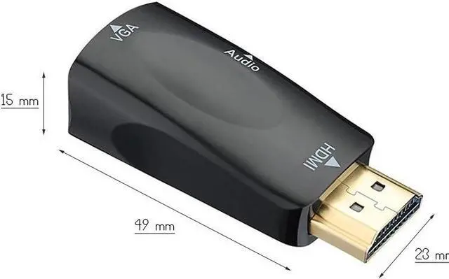 Alt view image 2 of 5 - Male to VGA 15 Pin Female Adapter Audio Cable Converter FHD 1080P 720P 480P For PC Laptop TV Box Computer Display Projector