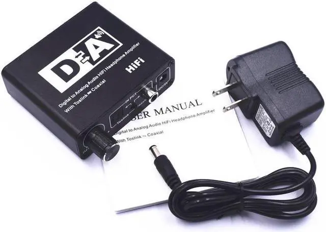 Alt view image 6 of 6 - Digital to Analog Audio Converter HiFi Headphone Amplifier With Toslink to Coaxial 2RCA 3.5mm Jack Stereo Audio Output Adapter