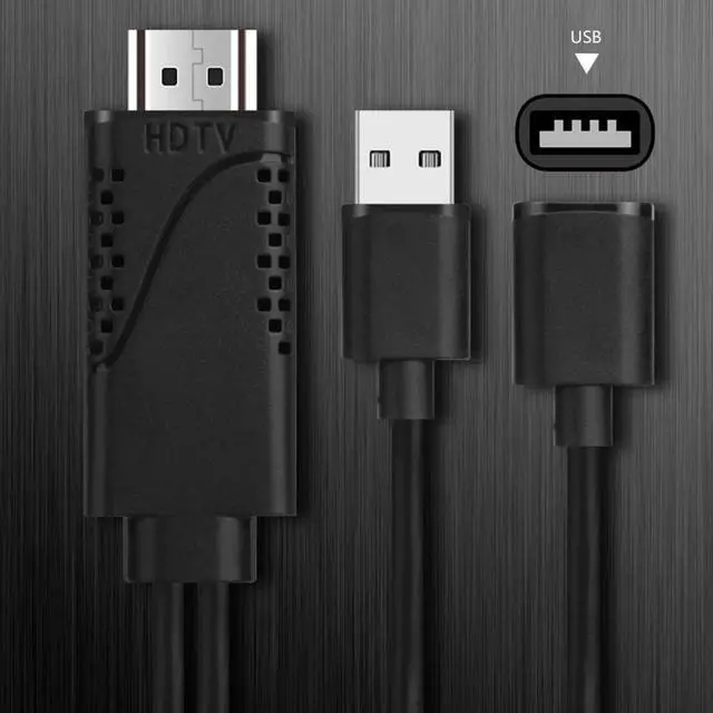 Main image of HD 1080P USB to HDMI Cable For iPhone 8 X 7 6s Plus Samsung Galaxy S8 Android Phones TV Video Audio Adapter HDMI Cable