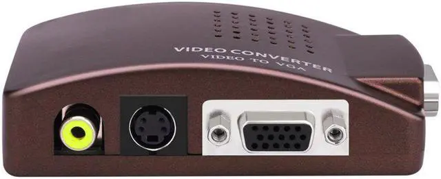 Alt view image 4 of 6 - RCA AV Composite Video S-Video set-top-box PC To VGA input TV / LCD Display Monitor / Video Converter Adapter Switch Box