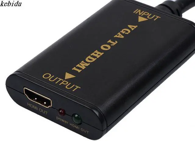 Alt view image 4 of 6 - kebidu 2017  VGA to HDMI Converter 1080P Converter HD Audio AV Converter HDTV Video Cable VGA2HDMI Adapter For TV PC