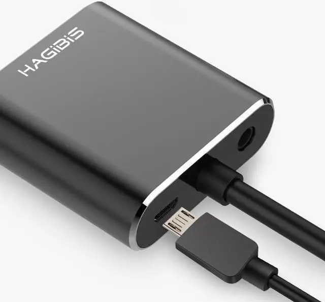 Alt view image 2 of 4 - Hagibis HDMI to VGA Converter Adapter Digital to Video Audio Cable HDMI VGA Connector for Mi box PS4 PC Laptop TV Box 16cm