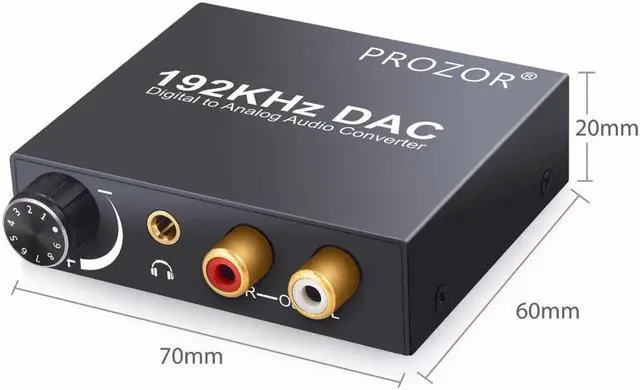 Alt view image 5 of 6 - 192kHz DAC Converter Digital Optical Coaxial Toslink to Analog L/R RCA 3.5mm Jack Audio Converter Adapter With Volume Control