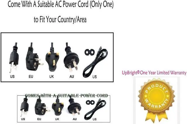 Alt view image 4 of 4 - UpBright  Global 12V 3.33A AC / DC Adapter For KENMARK GOODMANS PROLINE LCD HD TV HDTV 12VDC 3.3A 12 Volt 3.3 Amp Charger PSU