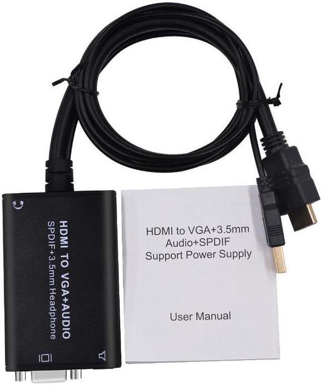 Main image of Kebidu HDMI to VGA cable 1080P adapter Digital to Analog Converter for TV Box Laptop PC Computer Projector FOR PS3 Xbox360