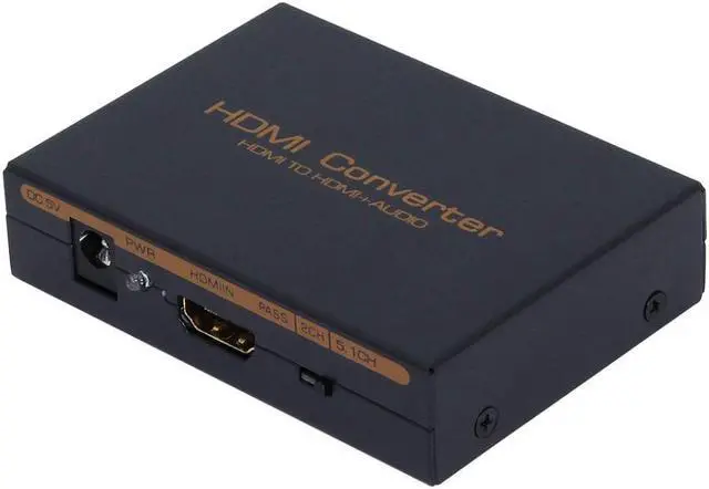 Alt view image 5 of 6 - HDMI Audio Extractor Splitter to SPDIF RCA Stereo L/R Analog Output Converter est with power adapter