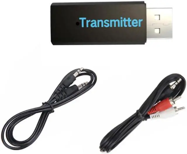 Alt view image 4 of 6 - Bluetooth USB Transmitter Adapter Wireless Transmitter Audio Cable Stereo 3.5mm Audio Transmission USB Sender for TV Computer