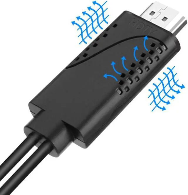 Alt view image 5 of 6 - HDMI Male to USB 2.0 Female 1080P HDTV Digital AV Adapter HDMI Cable HD Video Audio Converter Cord for iPhone Android Phones TV