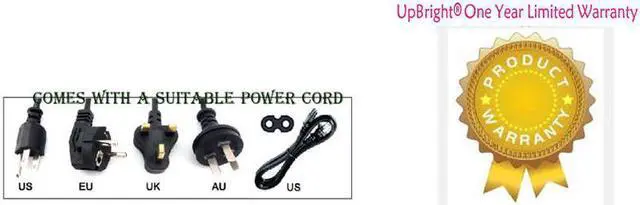 Alt view image 4 of 4 - UpBright  AC Adapter For Samsung UN32J525 UN32J525D UN32J525DAF UN32J525DAFXZA 32" Smart LED LCD TV HDTV Power Supply Charger
