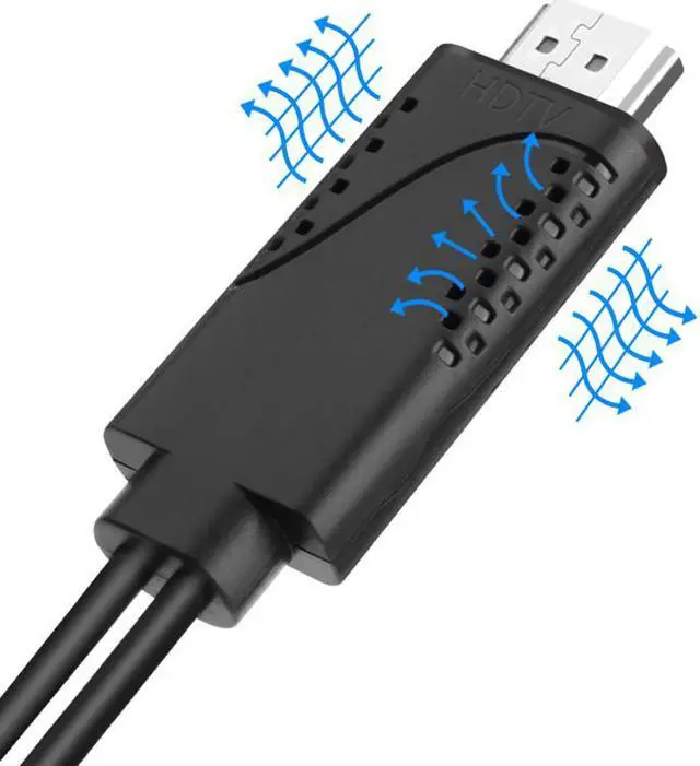Alt view image 2 of 6 - HD 1080P USB to HDMI Cable For iPhone 8 X 7 6s Plus Samsung Galaxy S8 Android Phones TV Video Audio Adapter HDMI Cable