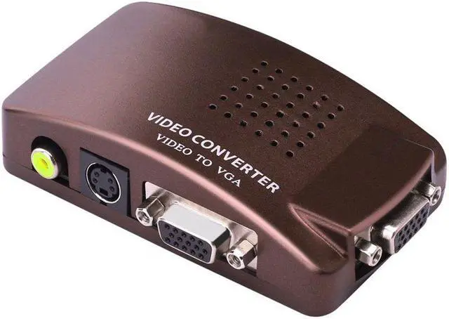 Alt view image 5 of 6 - RCA AV Composite Video S-Video set-top-box PC To VGA input TV / LCD Display Monitor / Video Converter Adapter Switch Box