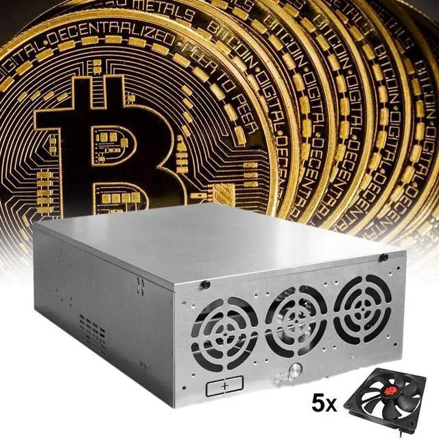 Alt view image 2 of 7 - Professional 6-8 GPU Miner Case Magnalium Alloy Mining Rig Case Open Air Frame Rig Graphics Case For ETH/ETC/ZCash ZEC XMR Ethereum,Bitcoin,and Altcoins with 5 ultra quiet fans