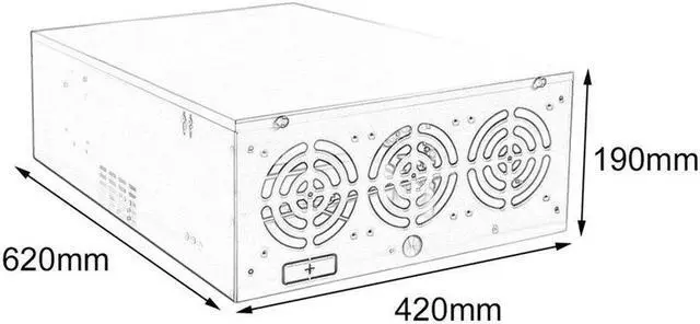 Alt view image 7 of 7 - Professional 6-8 GPU Miner Case Magnalium Alloy Mining Rig Case Open Air Frame Rig Graphics Case For ETH/ETC/ZCash ZEC XMR Ethereum,Bitcoin,and Altcoins with 5 ultra quiet fans