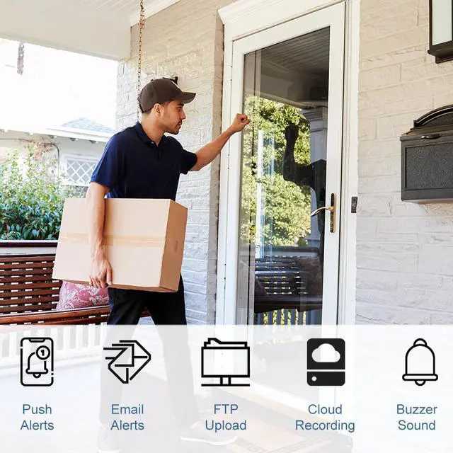 Alt view image 5 of 7 - Camius 8 Channel NVR, 6 Camera 5MP PoE Outdoor Security System with 4TB HDD - Night Vision, Audio, 24/7 Recording, PC/Mac Compatible, CAMIUS VIEW App