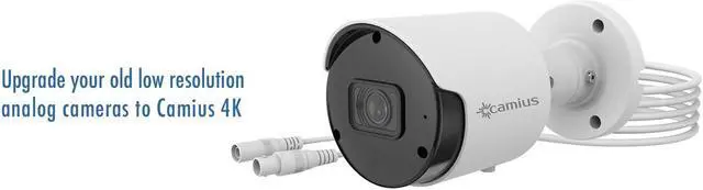 Alt view image 2 of 4 - Camius Add-on BNC 4K Security Camera Outdoor Bullet for Analog DVR Recorder, 91° View - CVBS, AHD, CVI, TVI Mode I FB4KAOC (1 Camera only)