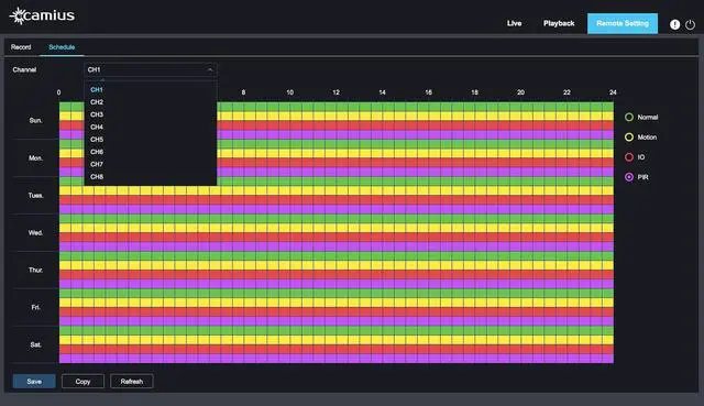 Alt view image 4 of 7 - Camius 4K Security 8 Channel DVR with Hard Drive 3TB for 8 Analog CVBS, AHD, TVI, CVI cameras over coax + 4 IP, 4K HDMI, VGA, Spot Out, PC, Mac software, browser, App view - Only DVR, Without Cameras