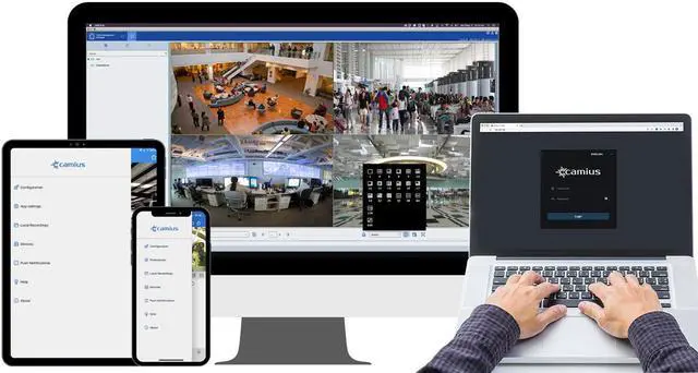 Alt view image 7 of 7 - Camius 4K PoE 16 Channel NVR Security Camera System with 4TB HDD, 16 x 2K Outdoor Cameras w/ Audio, Motion, Sound, Human, Vehicle Detection, 2 HDMI outputs, 2SATA, eSATA, PC, Mac, Browser, Phone view
